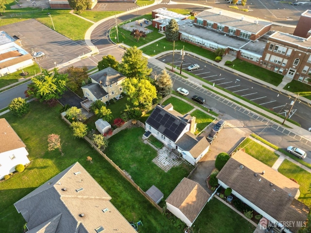 bird's eye view with a residential view