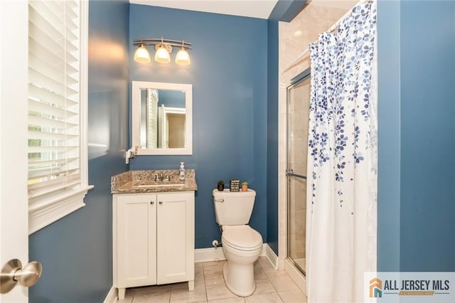 19 Maplehurst Ln, Piscataway, NJ 08854 - full bathroom with a shower stall, vanity, and tile patterned floors