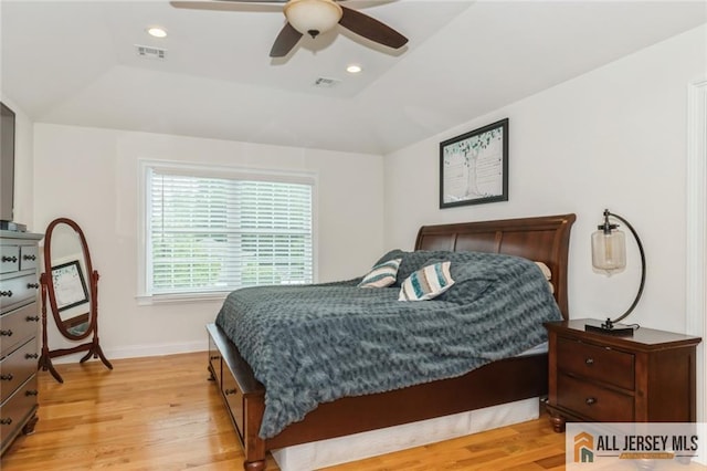 19 Maplehurst Ln, Piscataway, NJ 08854 - bedroom featuring light wood-type flooring, recessed lighting, and ceiling fan