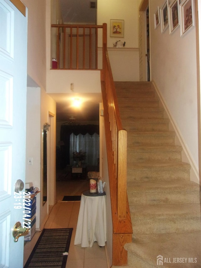 29 Jeffrey Cir S, Brunswick, NJ 08810 - stairs featuring tile patterned flooring