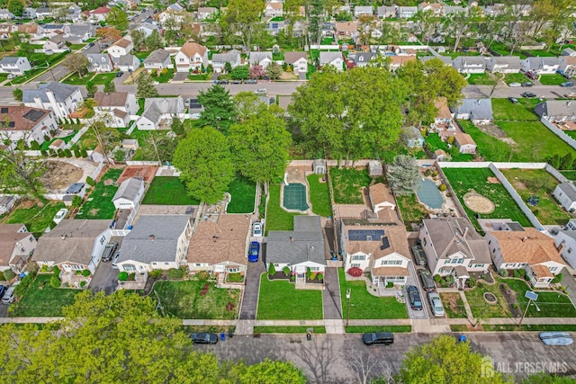 drone / aerial view featuring a residential view