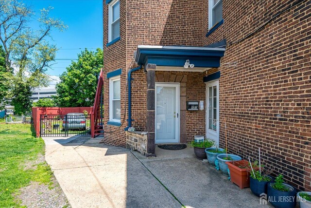 151 N Broadway N, South Amboy, NJ 08879 - property entrance featuring brick siding