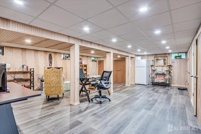 10 Dellview Dr, Edison, NJ 08820 - home office with wood finished floors and wooden walls