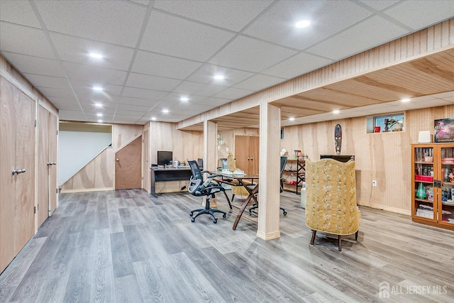 10 Dellview Dr, Edison, NJ 08820 - office featuring wood finished floors and wooden walls