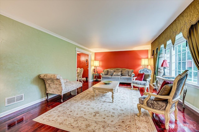 10 Dellview Dr, Edison, NJ 08820 - living area with plenty of natural light, wood finished floors, and crown molding