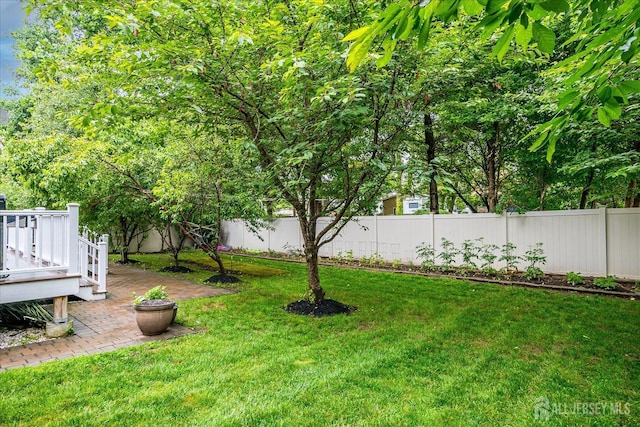 10 Dellview Dr, Edison, NJ 08820 - fenced backyard with a wooden deck