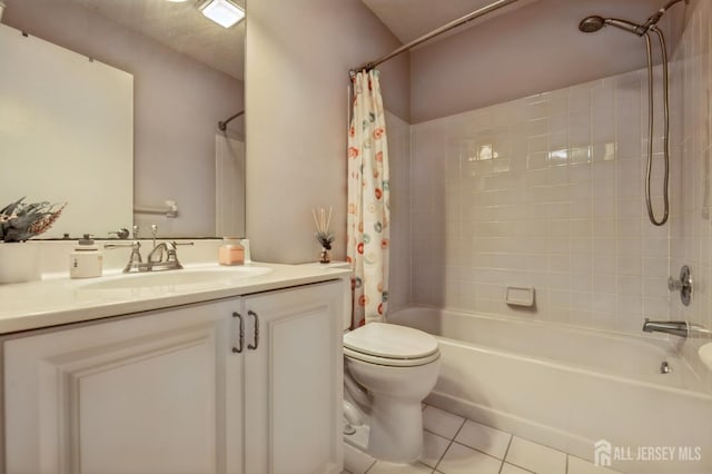 349 Lunar Rd, Piscataway, NJ 08854 - full bathroom with tile patterned flooring, shower / tub combo, and vanity