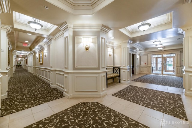 1109 Cedar Village Blvd, East Brunswick, NJ 08816 - common area featuring a decorative wall and ornamental molding