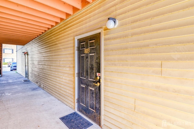 view of doorway to property