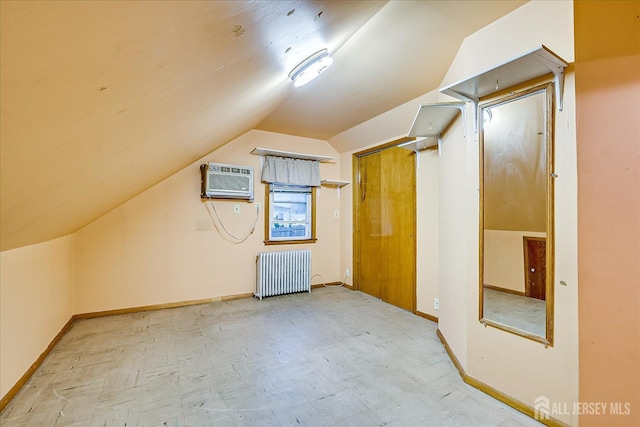 12 Church St, Sayreville, NJ 08872 - bonus room with radiator, an AC wall unit, and vaulted ceiling