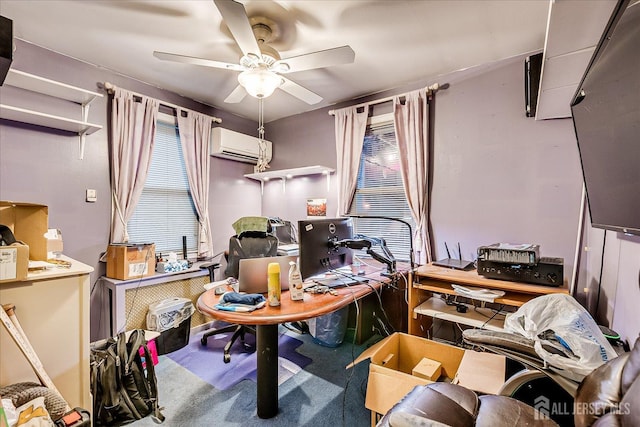 12 Church St, Sayreville, NJ 08872 - office area with a wall mounted AC and ceiling fan