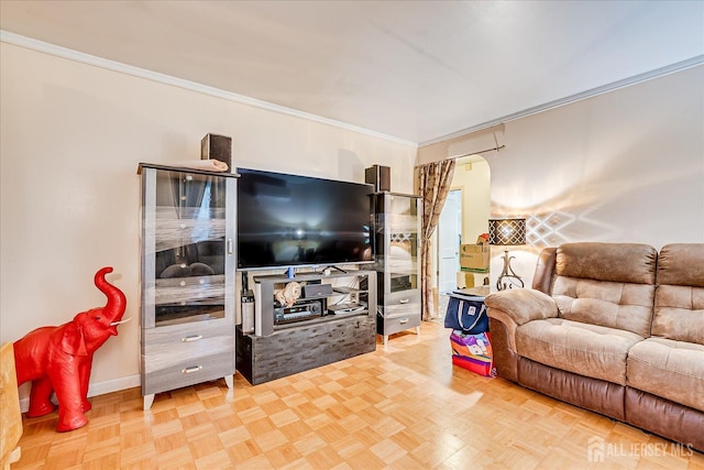 12 Church St, Sayreville, NJ 08872 - living area with ornamental molding and baseboards