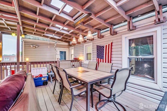 12 Church St, Sayreville, NJ 08872 - wooden terrace with outdoor dining space