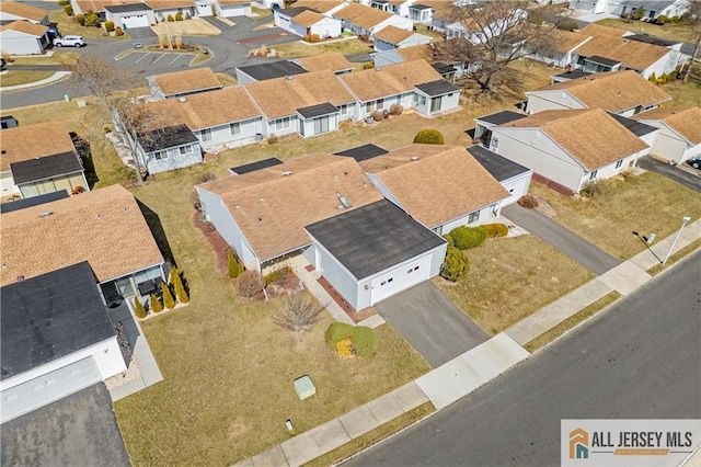 aerial view featuring a residential view