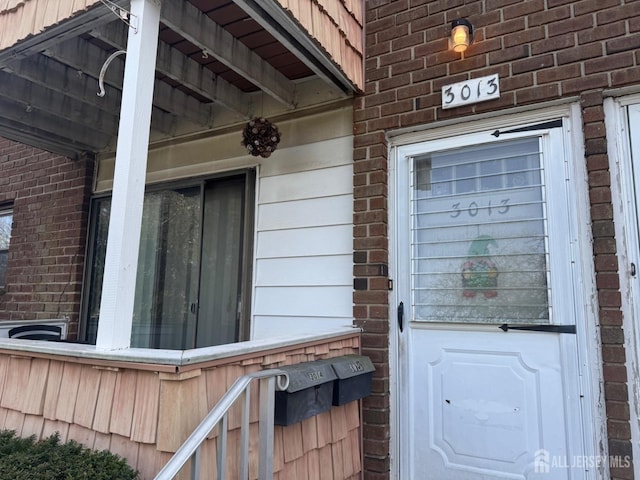 3013 Cromwell Ct, Hillsborough, NJ 08844 - doorway to property featuring brick siding