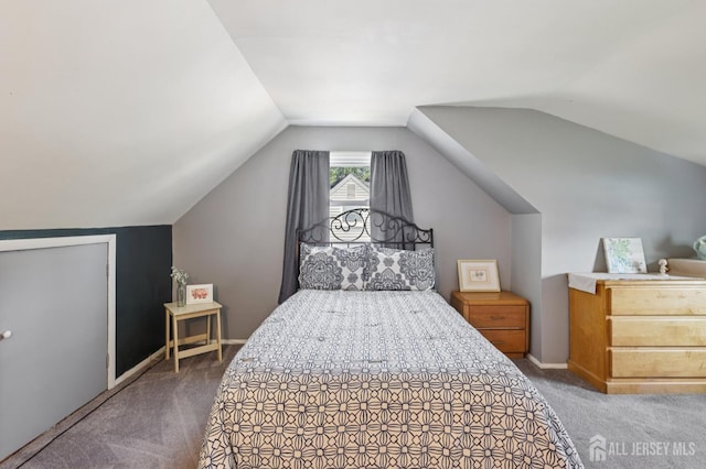 30 Clark Pl, Avenel, NJ 07001 - carpeted bedroom with vaulted ceiling and baseboards