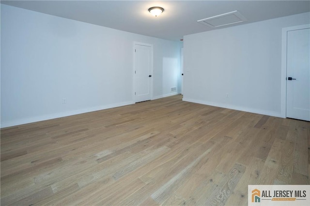 unfurnished room featuring light hardwood / wood-style flooring