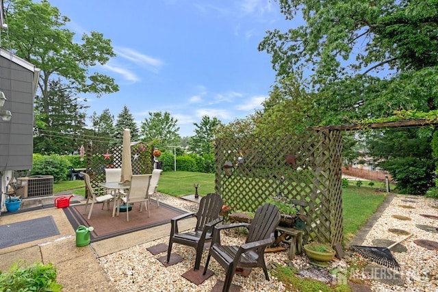 38 Foothills Dr, South River, NJ 08882 - view of patio with central air condition unit and outdoor dining area