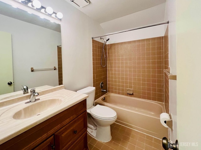 172 Sayre Dr, Plainsboro, NJ 08540 - full bath with shower / washtub combination, toilet, vanity, and tile patterned floors