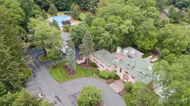 172 Sayre Dr, Plainsboro, NJ 08540 - aerial overview of property's location featuring a pool