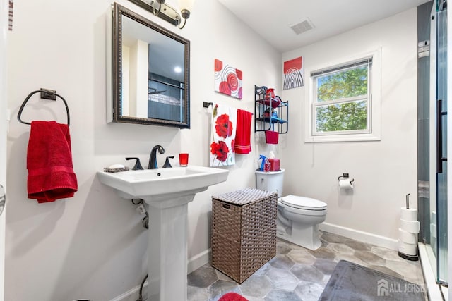 15 Creighton Cir, Old Bridge, NJ 08857 - full bathroom with an enclosed shower and stone finish flooring