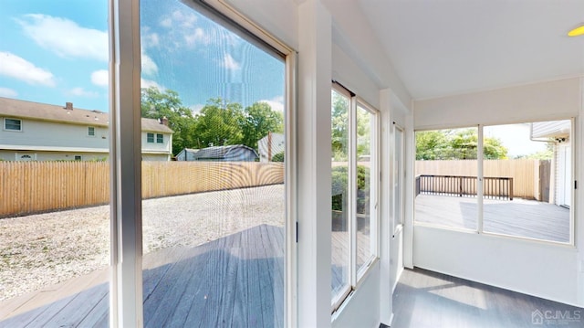 view of sunroom