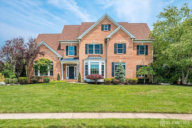 37 Equestrian Way, Monroe, NJ 08831 - view of front of house with brick siding and a front lawn