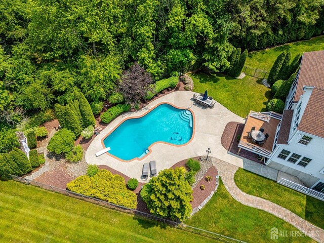 37 Equestrian Way, Monroe, NJ 08831 - outdoor pool with a patio area and a diving board
