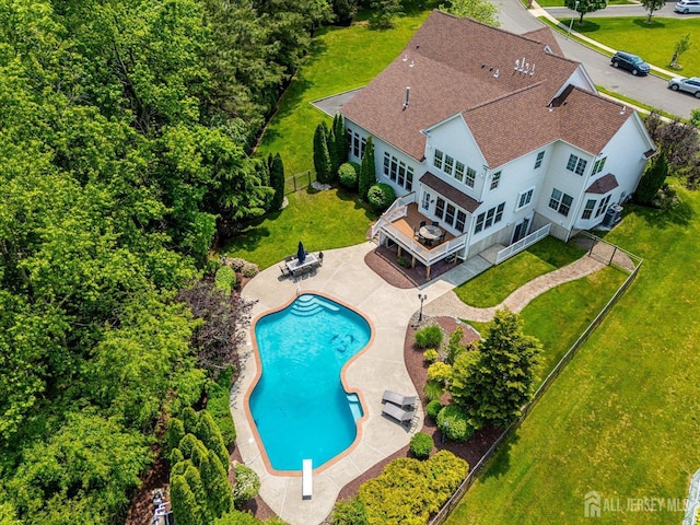 37 Equestrian Way, Monroe, NJ 08831 - view from above of property with a pool