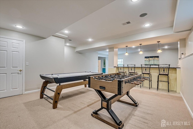 37 Equestrian Way, Monroe, NJ 08831 - recreation room featuring carpet, baseboards, and recessed lighting