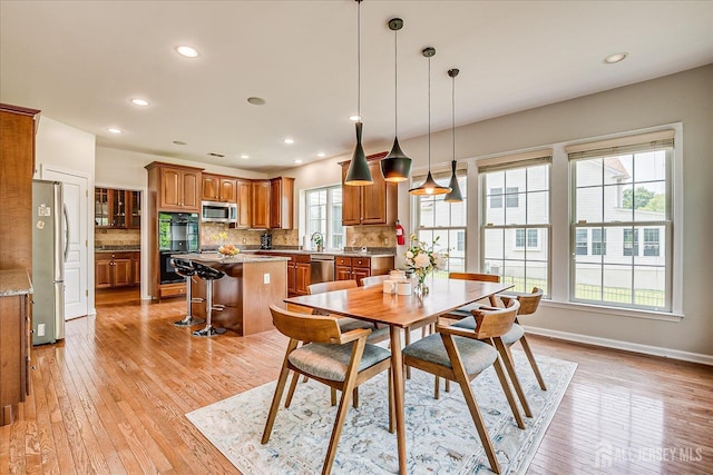 37 Equestrian Way, Monroe, NJ 08831 - dining room featuring light wood finished floors, recessed lighting, and baseboards