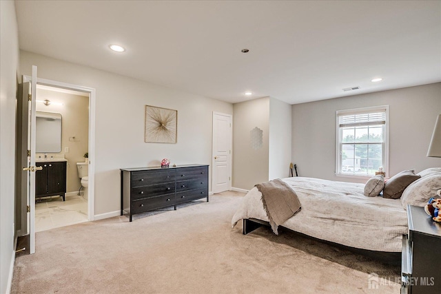 37 Equestrian Way, Monroe, NJ 08831 - bedroom featuring ensuite bath, carpet, baseboards, and recessed lighting