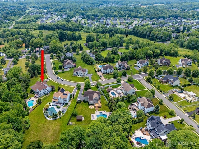 37 Equestrian Way, Monroe, NJ 08831 - aerial perspective of suburban area featuring a pool