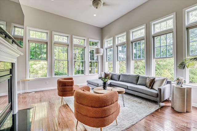 37 Equestrian Way, Monroe, NJ 08831 - sunroom featuring wood-type flooring, baseboards, and french doors