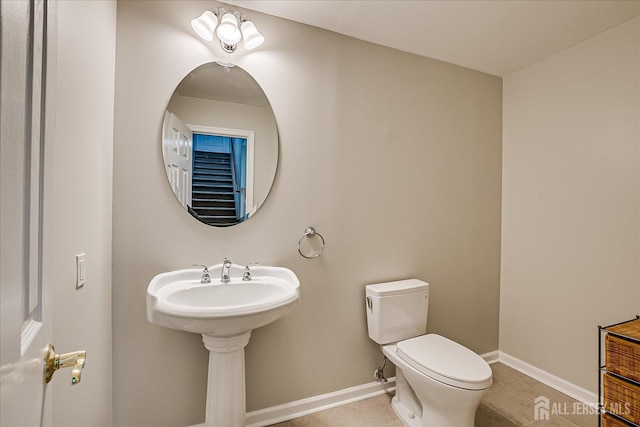 37 Equestrian Way, Monroe, NJ 08831 - half bathroom with tile patterned floors, toilet, and baseboards