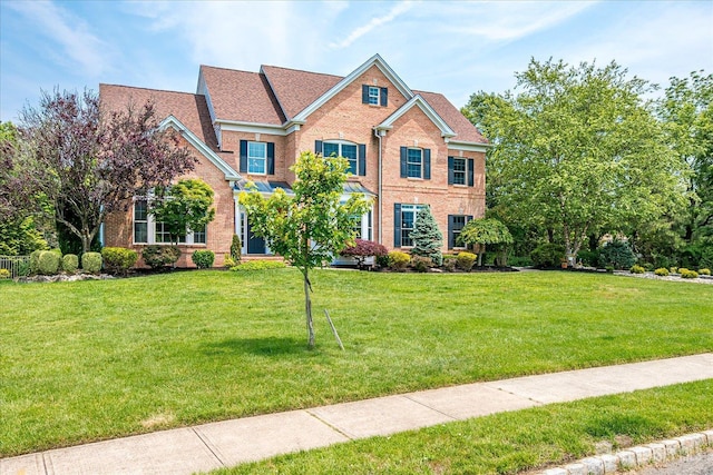 37 Equestrian Way, Monroe, NJ 08831 - view of front of house with a front yard and brick siding