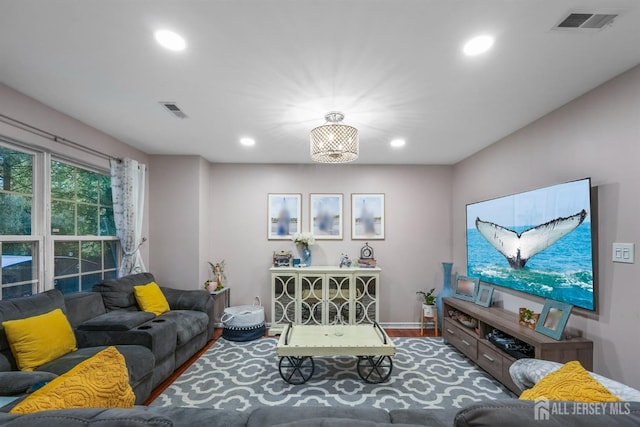 82 Heather Ct, South Brunswick, NJ 08852 - living room with recessed lighting, wood finished floors, and baseboards