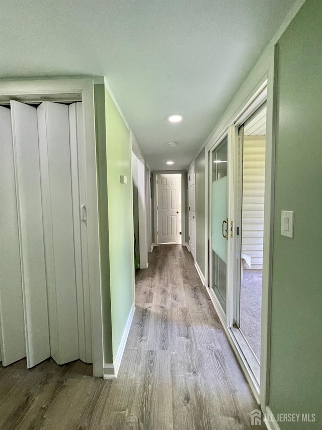 23 Hanover Sq Unit 23D, Middlesex, NJ 08846 - hallway with wood finished floors and recessed lighting