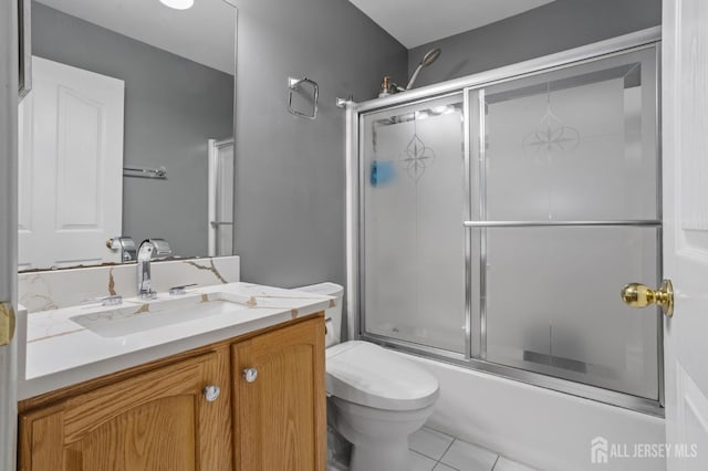 1905 Dahlia Cir S, Brunswick, NJ 08810 - bathroom with vanity, combined bath / shower with glass door, and tile patterned flooring