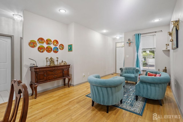 1905 Dahlia Cir S, Brunswick, NJ 08810 - sitting room with hardwood / wood-style flooring and recessed lighting