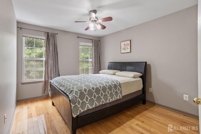 1905 Dahlia Cir S, Brunswick, NJ 08810 - bedroom featuring light wood-style flooring, multiple windows, and ceiling fan