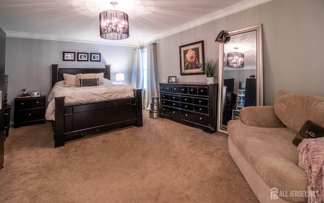 20 N Shore Blvd Unit B, Helmetta, NJ 08828 - carpeted bedroom with ornamental molding and a chandelier