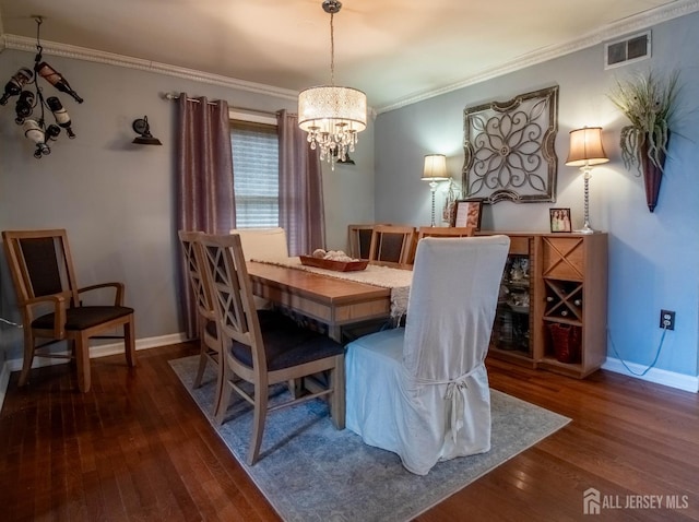 20 N Shore Blvd Unit B, Helmetta, NJ 08828 - dining area with a chandelier, wood finished floors, and crown molding
