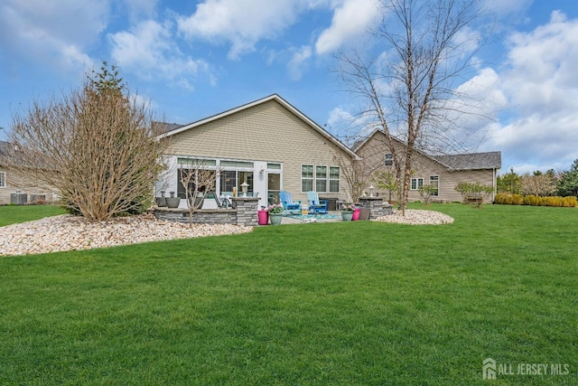 10 E Black Heath Ct, Howell, NJ 07727 - rear view of property with a patio area and a lawn