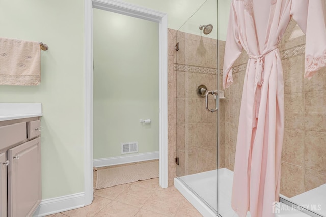 10 E Black Heath Ct, Howell, NJ 07727 - full bathroom featuring a shower stall, vanity, and tile patterned flooring