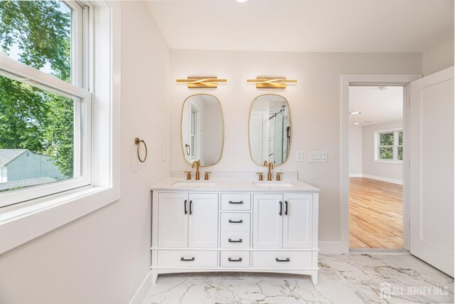 bathroom with vanity