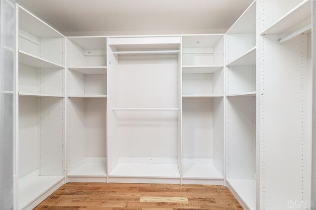 spacious closet featuring hardwood / wood-style floors