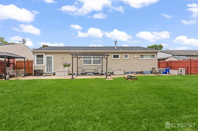 75 Princeton Rd, Old Bridge, NJ 08859 - rear view of property with a pergola, a patio area, and a gazebo