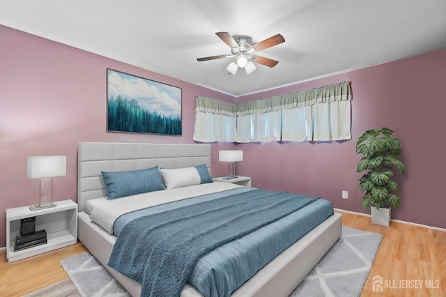 75 Princeton Rd, Old Bridge, NJ 08859 - bedroom with wood finished floors, baseboards, and a ceiling fan
