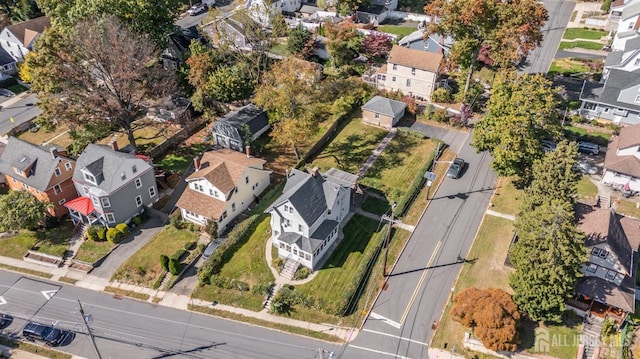 aerial view with a residential view